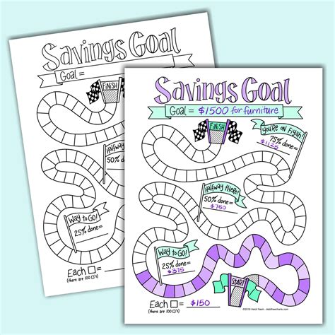 printable savings tracker coloring pages