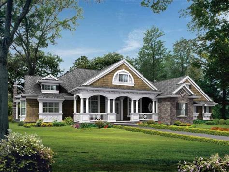 craftsman style single story house plans  include  wide front porch house style design