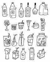 Bebidas Beverages Doodles Dairy Freepik Definido sketch template