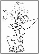 Tinkerbell Fadinha Coloring Tinker Fee Pan Fairy sketch template