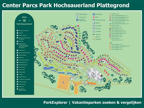 plattegrond van center parcs park hochsauerland parkexplorer