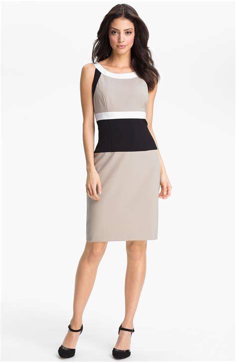 calvin klein colorblock sheath dress nordstrom