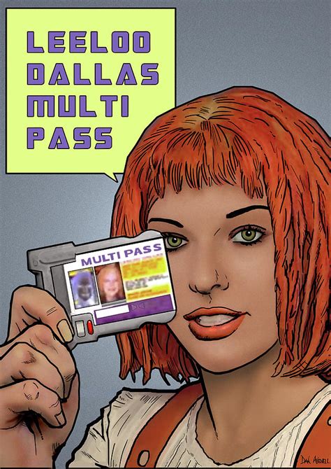 Leeloo Dallas Multipass The Fifth Element Digital Art By Dan Avenell