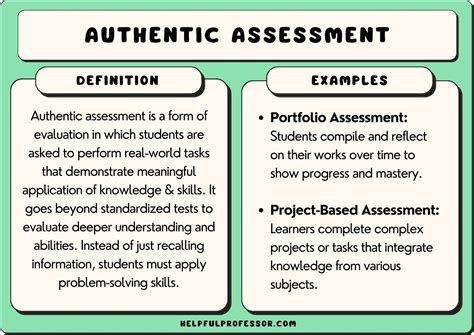 authentic assessment examples definition  critique