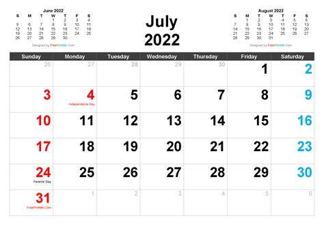 printable july  calendar   image