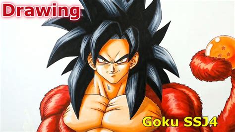 Drawing Goku Super Saiyan 4 Ssj4 Dragon Ball Gt Youtube