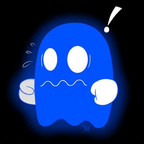 Re Upload Pac Man Scared Ghost By Burnedcrystal On