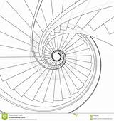 Spiral Staircase Vector Drawing Drawings Illustration Stairs Construction Stock Draw Golden Ratio Dreamstime Getdrawings Stairway sketch template