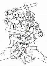 Wars Lego Star Coloring Characters sketch template