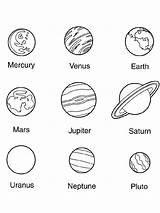 Planets Coloring Pages Printable Kids Color Recommended sketch template