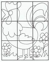 Puzzle Gallo sketch template