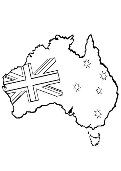 printable kids colouring pages australian map colouring