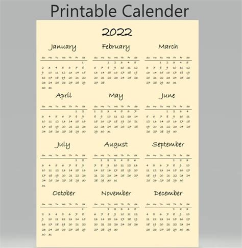 calendar printable aa etsy uk