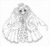 Coloring Chibi Pages Queen Coloringbay Princess sketch template