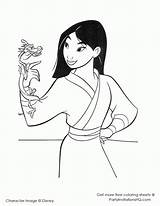 Coloring Mulan Pages Disney Princess Az Library Popular sketch template