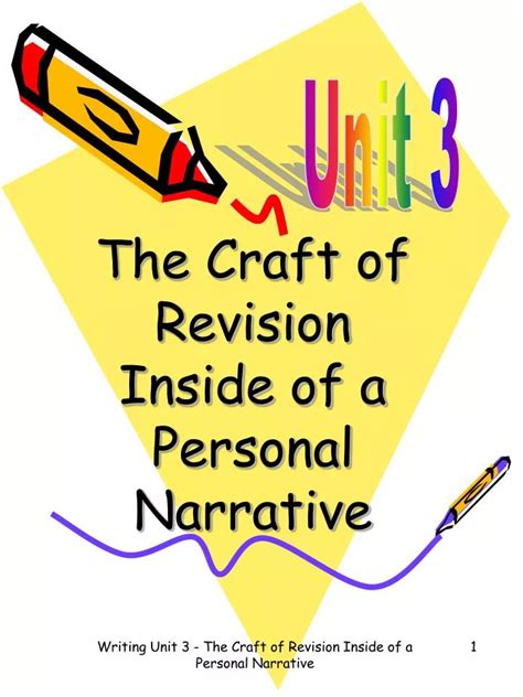 craft  revision    personal narrative powerpoint