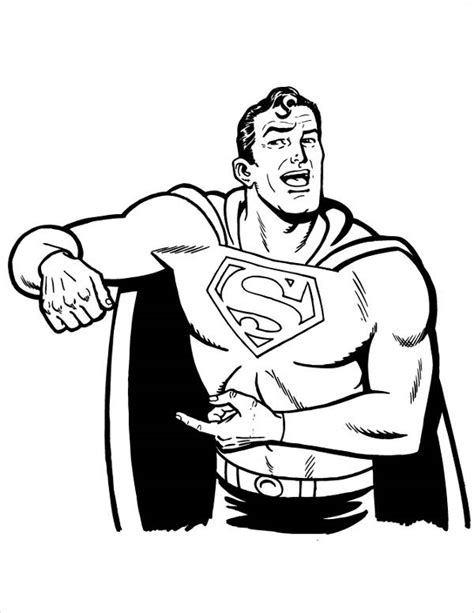 cartoon superman face coloring pages