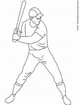 Baseball Player Coloring Pages Drawing Drawings Miracle Timeless Print Kids Paintingvalley sketch template
