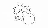 Draw Pacifier sketch template