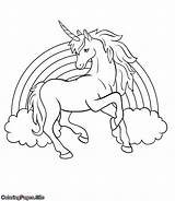 Unicorn Rainbow Coloring Pages Kids Printable Drawing Colouring Print Color Sheets Fairy Adult Visit Sheet Site Coloringpages Princess Board Riding sketch template