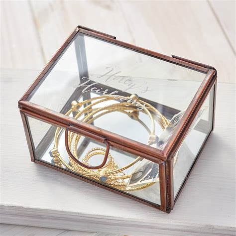 Personalised Glass Jewellery Box By Lily Belle