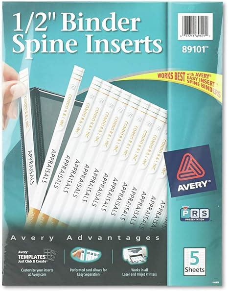 amazoncom binder spine insert pack   home improvement