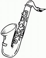Saxophone Jazz Musicales Instrumentos sketch template