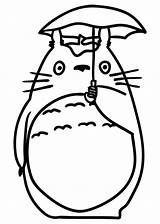 Totoro Ghibli sketch template