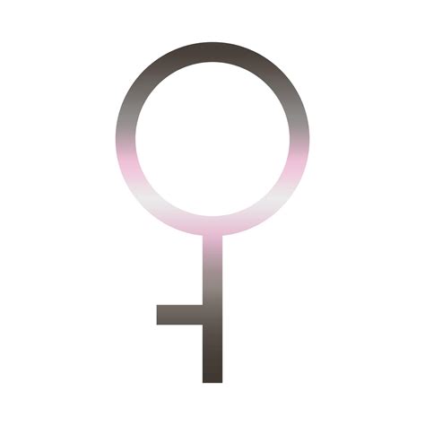 demigirl gender symbol of sexual orientation gradient style icon