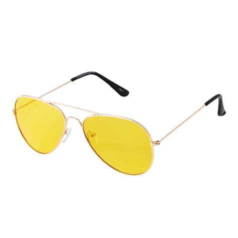 Ultra Silver Frame Pilot Style Amber Lens Uv400 Polarized Sunglasses