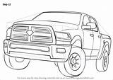 Truck Drawing Draw Ram Dodge Step Sketch Trucks Template Pencil Drawings Coloring Pages Sketches Tutorials sketch template