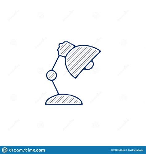tabellamppictogram leeslamplijnpictogram stock illustratie illustration  kleur licht