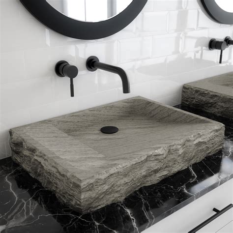 roman natural sandstone bathroom vessel sink ikou