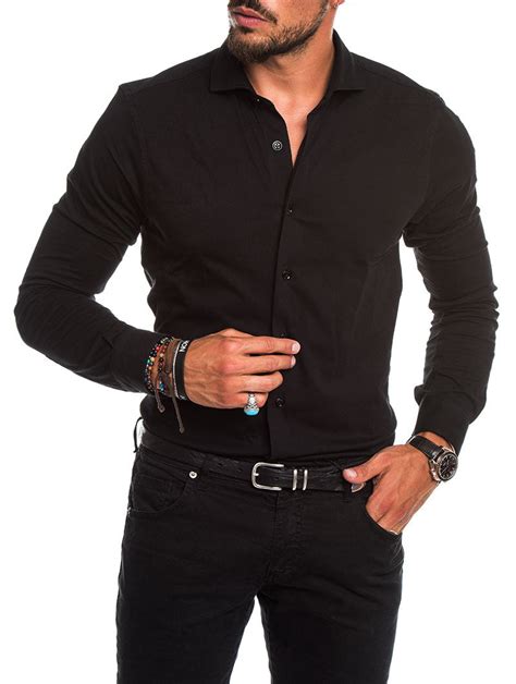 mens clothing casual jersey shirt  black nohow summer collection nohow nohow style