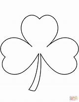 Shamrock Coloring Printable Template Pages Drawing Line Patrick St Color Supercoloring Crafts Sheets Dot Kids sketch template
