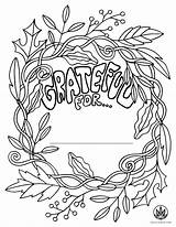 Thanksgiving Coloring Grateful Pages Gratitude Printable Flower Kids Color Soul Children Mom Printables sketch template