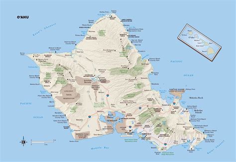 large oahu island maps     print high resolution  detailed maps