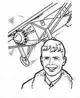 Piloto Aviador Lindbergh Charles Desenho Tudodesenhos sketch template