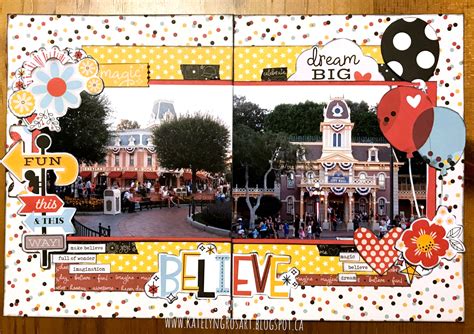 disney themed scrapbook layout featuring simple stories