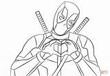 Coloring Deadpool Pages sketch template