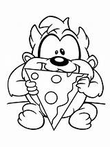 Taz Looney Tunes Pizza Toons Stencils sketch template