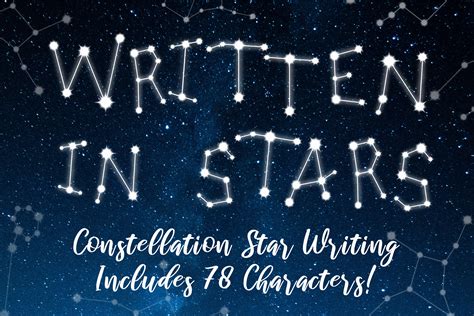 written  stars constellation writingletters