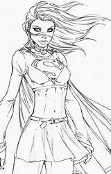 Supergirl sketch template