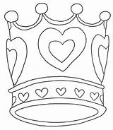 Coloring Crown Pages Queen Purim Template Hearts King Kids Printable Crowns Birthday Color Princess Crafts Queens Drawing Print Colouring Templates sketch template