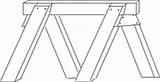 Sawhorse Drawing Hunt Ultimate Plans sketch template