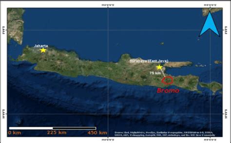 Location Map Of Mt Bromo Prospect Area Download Scientific Diagram