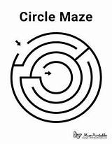 Maze Labyrinth Mazes Museprintables Oval Middle sketch template