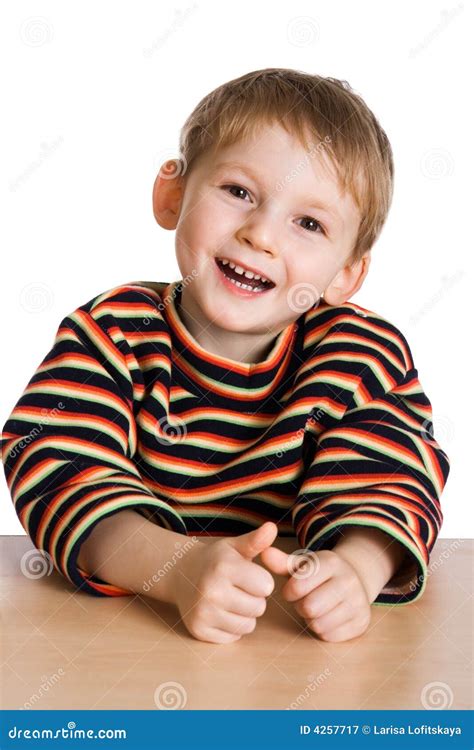 happy kid stock image image  table innocence enjoyment