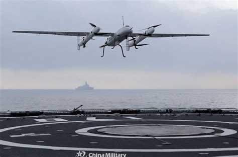 hybrid drone deployed  chinese destroyer uas vision