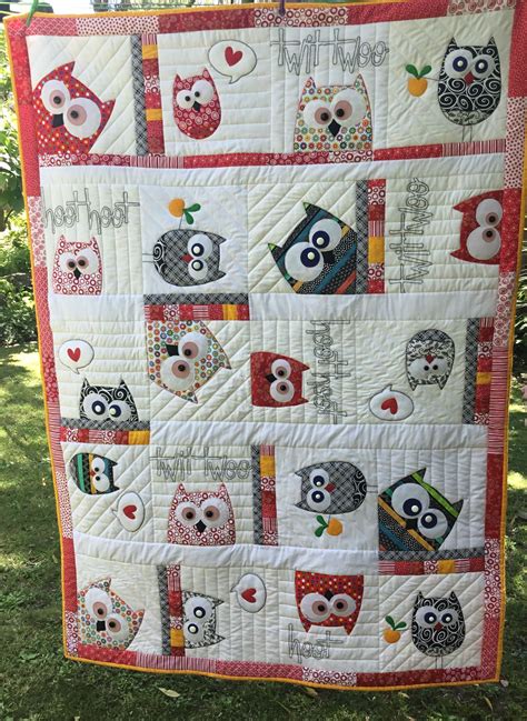 hoot owl quilt  pattern  claire turpin applique quilt patterns